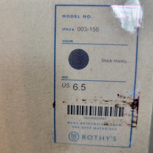 Rothy’s The Loafer Women's Size US 6.5 Black Honey Round Toe Slip On Flat Shoe - Picture 8 of 8